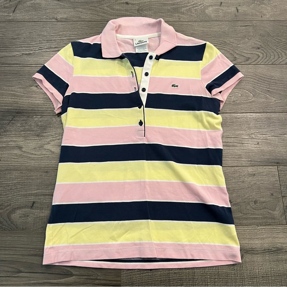 Womens Lacoste Polo Size 36 Made in Peru